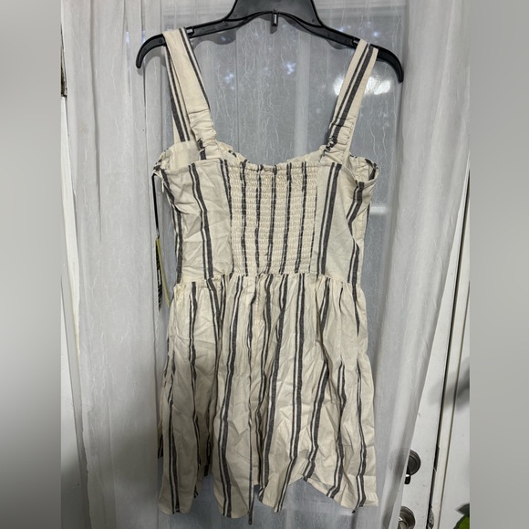 Corset Mini Dress - Future Collective Cream Striped - Picture 5 of 6